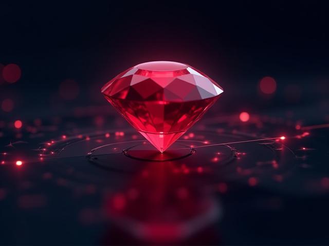 Larawan ng isang interactive na user interface na nagpapakita ng isang umiikot na gemstone