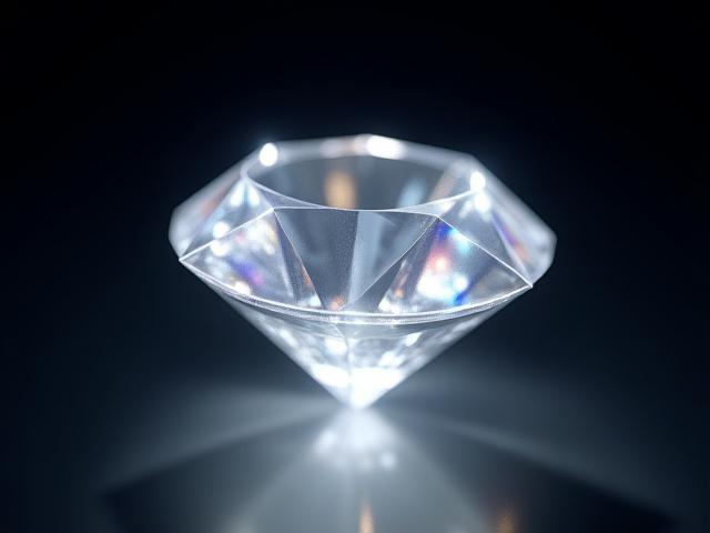 Makatotohanang 3D visualization ng isang makinang na brilyante